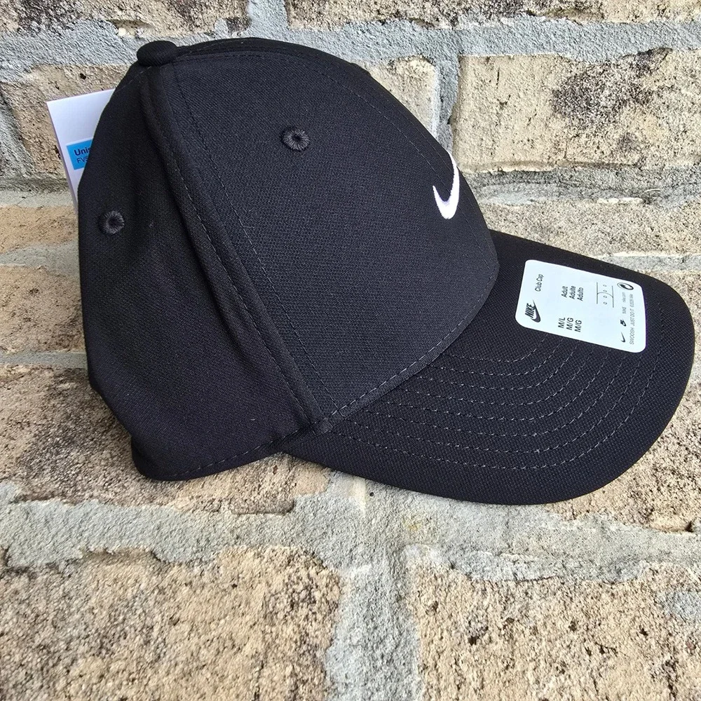 Nike Dri-FIT Club Cap Mens Black M/L Adjustable Snapback Hat FB5372-010 NEW